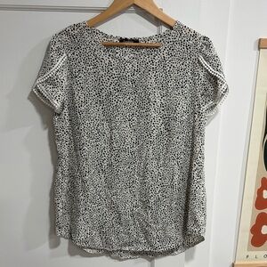Fashion Bug Black and White Speckled Blouse